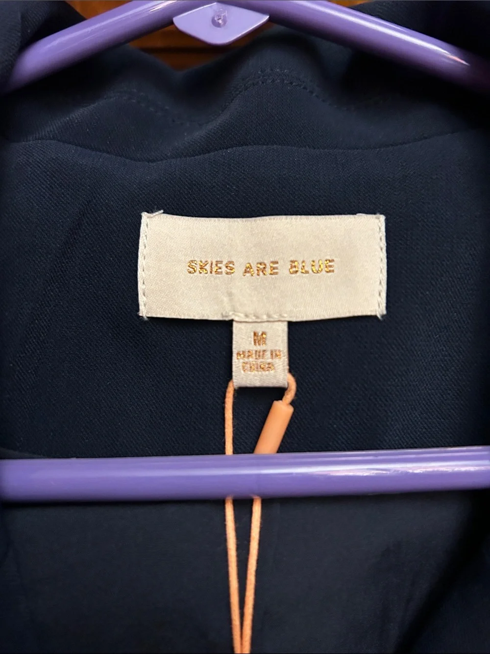 Skies are Blue Cropped Navy Blazer sz M - Picture 6 of 9